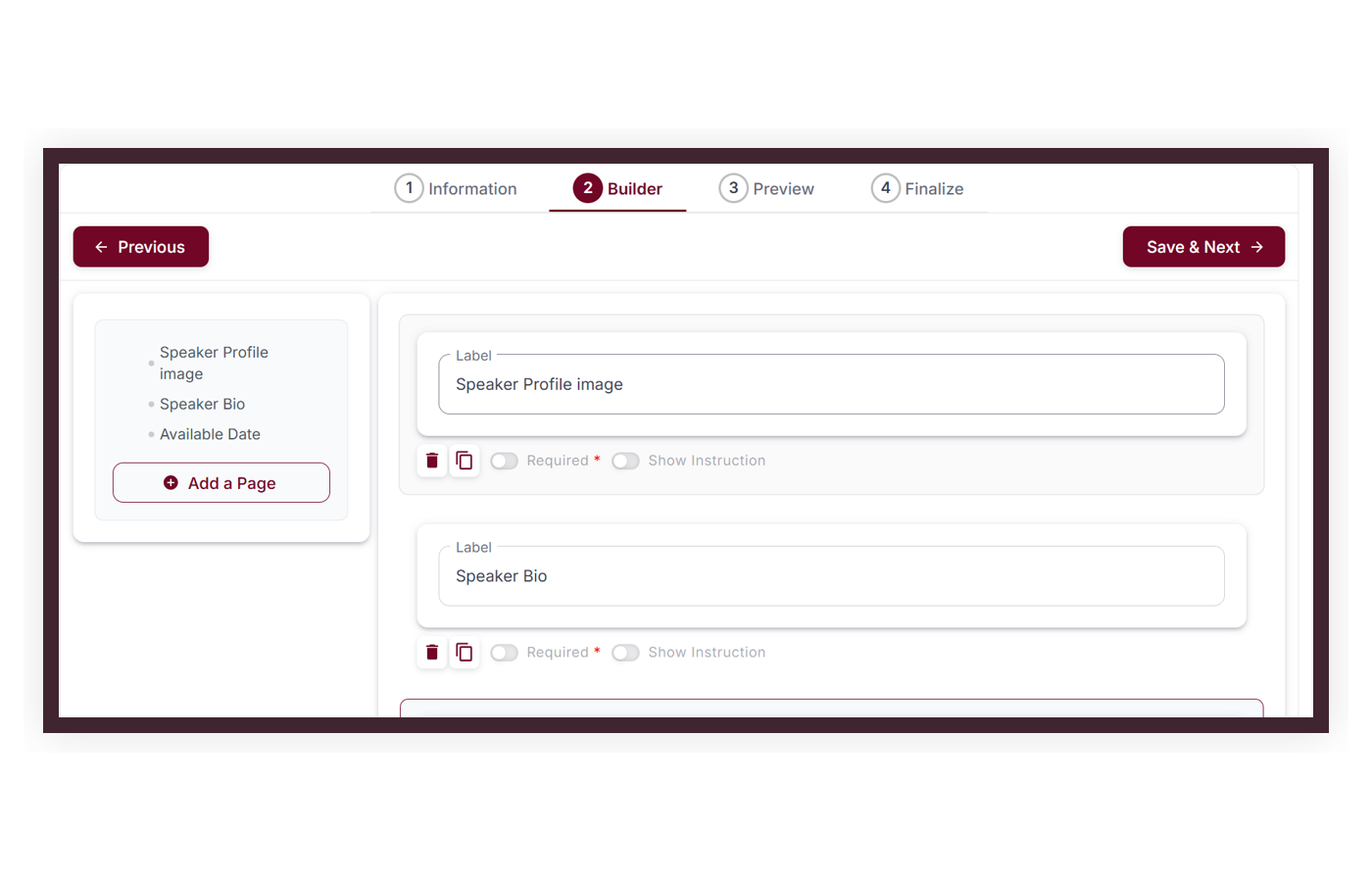 Gather Hub Builder Interface