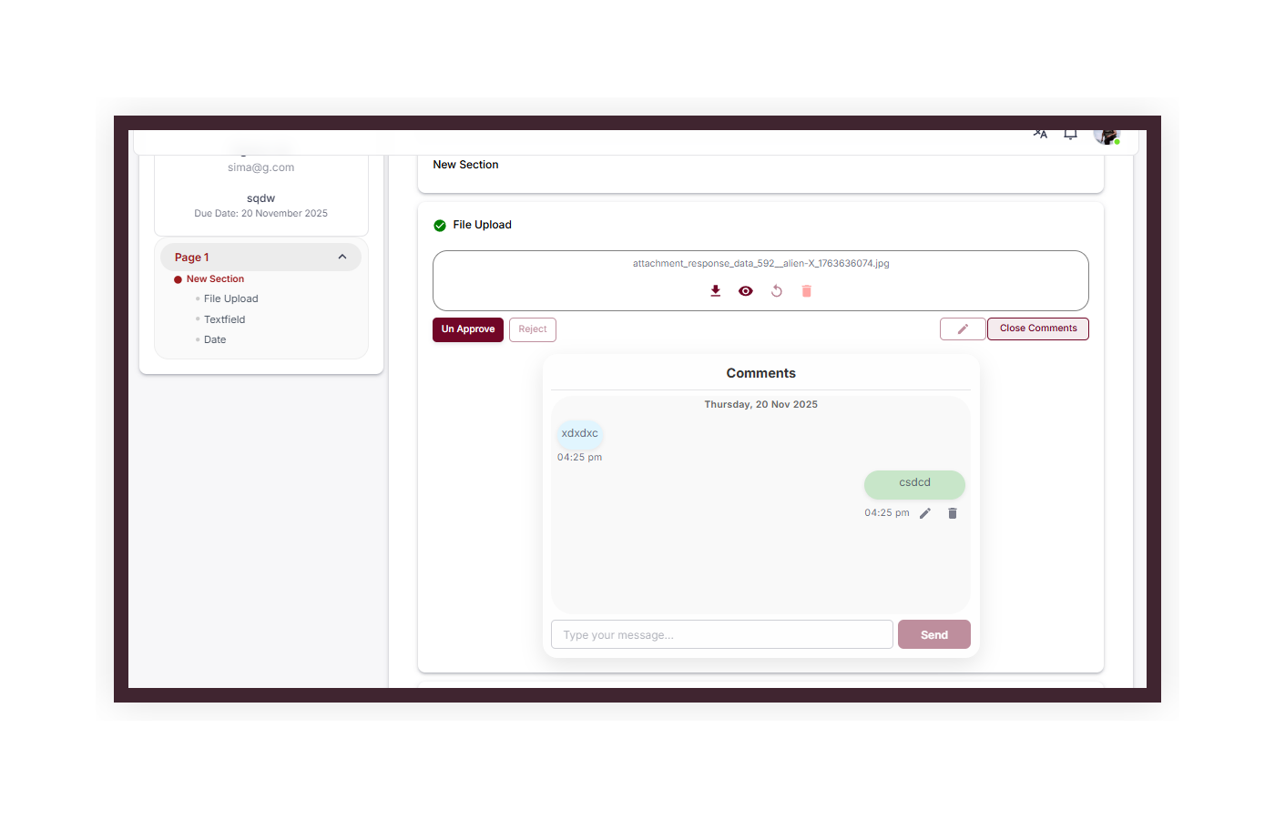 Gather Hub Comments and Communication